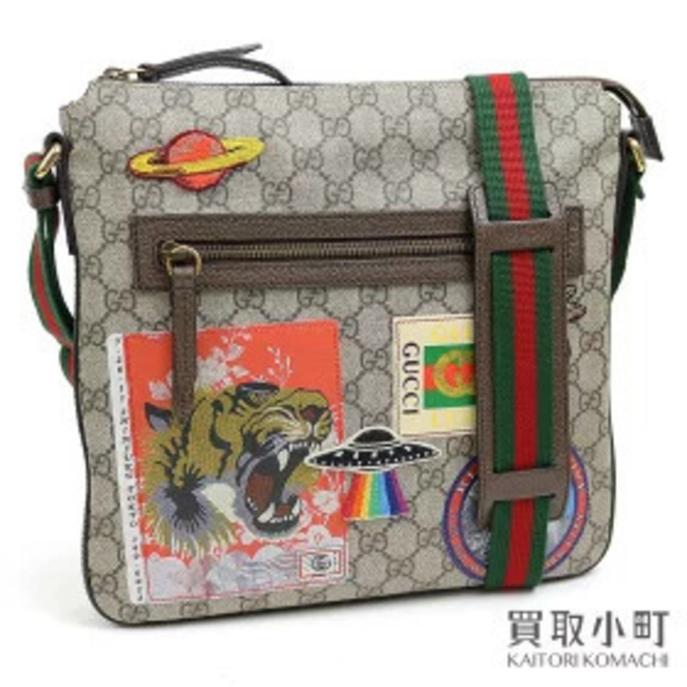 Gucci Courier GG Supreme Bag Embroide red Applique Tiger Patch Crossbody